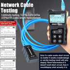 NF-8209 Network Cable Tester for POE Test/CAT5e/CAT6/CAT6a LAN Ethernet Wire Tracer,Detect Voltage Measure Fault Distance by TDR,Telephone Line Continuity Testing and Length Measurement