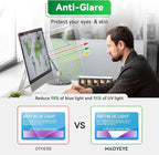 [2 Pack] Magnetic 24 Inch Computer Anti Blue Light Screen Protector for 16:9 Aspect Ratio Widescreen Monitor, Hanging Eye Protection Anti-Glare Light Screen Protector, Removable 24 in Protective Film