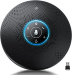 Bluetooth Speakerphone - eMeet M2 Max Professional Conference Speaker and 4 Directional Mics for up to 15 People Business Conference Calls High Volume Noise Reduction Daisy Chain Dongle Home Office