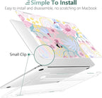 TWOLSKOO Compatible with MacBook Pro 13 inch Case 2023-2016 A2338 M2/M1 A2251 A2289 A2159 A1989 A1706, Plastic Hard Shell Cover & Keyboard Skin & Screen Protector, Floral Spring