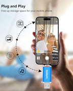 32GB 3 Pack 2-in-1 USB C Flash Drive Type-A+Type-C 3.1 Dual Drive OTG,Speed Up to 120MB/s USB C Storage Flash Drive Compatible with iPhone 16/15, Android Smartphone/Tablets/Computers