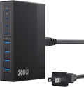 200W USB C Charger Block, 8-in-1 GaN III USB C Charger Fast Charging Station Hub, PD 65W Laptop Charger Adapter Travel Charger, for MacBook Pro/Air/Dell XPS/iPhone 16/15/14/iPad/Galaxy S24 etc.