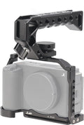 ZV-E1 Cage, Hersmay Video Stabilizer Camera Cage for Sony ZV-E1 Camera Accessories with Top Handle DSLR Rig with Cold Shoe,Handle Locating Holes,Multiple 1/4" 3/8" Screw Holes