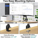 MOUNT PRO Heavy Duty Monitor Mount for Max 49 inches Ultrawide Screens, Single Monitor Arm Desk Mount Holds 6.6 to 33lbs, Fully Adjustable Computer Stand with C-Clamp, VESA 75x75 or 100x100mm