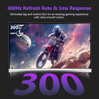 Z Z-EDGE 27 inch Curved Gaming Monitor, FHD 1080P 300Hz 240Hz Computer Monitor, Ultra-Fast MPRT 1ms Curved Monitor, 1500R, 16.7M Colors, UG27H Frameless Bezel, 2X DP 1.4 Ports and 2X HDMI 2.0 Ports