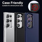 WSKEN for Samsung Galaxy S24 Ultra Camera Lens Protector, Ultra Thin Scratch Resistant 9H Tempered Glass with Aluminum Metal Circle Camera Screen Protector Cover Accessories, Colorful