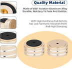 Monosaudio 4Pcs Audio Isolation Feet Turntable Feet 40x20mm Turntable Isolation Pad Replacement with Non-Slip Rubber Ring/3M Adhesives/M4 Screw for Speakers,Subwoofers,Amplifier,Turntable（Rose Gold）