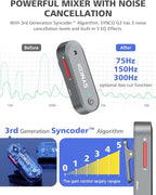 SYNCO Wireless Lavalier Microphone, G3 Lapel Mic Grey Triple Channel Transmission up to 250m for DSLR Camera Smartphone Laptop for YouTube Streaming Vlogging, Wireless-Lavalier-Recording-Video-Mic