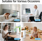 Desk Fan, 13 Inch Portable Bladeless Fan, Small Quiet Table Fan with 60°Oscillating, 9 Speeds & 9H Timer, LED Display, Button Control, Easy to Clean, Personal Desktop Fan for Bedroom, Office