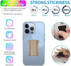 Universal Phone Grip for Smartphones - Phone Holder for Hand for Back of Phone - Wireless Charging Compatible (Black Gold) - 2Pack