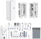 32-in-1 Multi-Functional Cleaning Kit for Electronics inlcuding Headphones,Mobile Phones,Computer,Monitor,Lens and etc, Compact and Portable Design, White