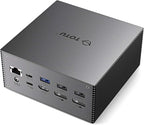 TOTU Upgraded Universal USB-C 4K Triple Display Docking Station with Charging Support for MacBook Pro & Windows Type C Systems (2 4K DP, HDMI, 6 USB Ports, 60W USB PD),Extended Display for macOS