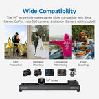 Accsoon Toprig 16inch/40cm Camera Slider Motorized, Button&APP Control, Video Mode/Time-Lapse/Loop Mode/120° Panoramic for Video Shooting Photography Video Slider, Compatible with Gopro DSLR Camera