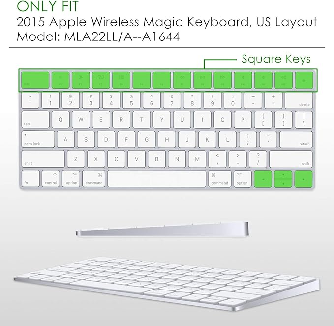 Allinside Transparent Cover for Apple Magic Keyboard (MLA22LL/A) with US Layout