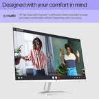 HP Series 5 527sa Monitor with Speakers (Replaces M27fwa) 27" 100Hz IPS FHD 99% sRGB 300 Nits Display, Adjustable Tilt, Flicker-Free, Anti-Glare, White/Silver w/DKZ USB Port Expander