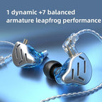 CCA KZ Zax in Ear Monitor Headphones 16 Units 7BA 1DD Hybrid Drivers HiFi IEM Earphones High Clarity Metal Gaming Earbuds with 2 Pin Detachable Cable