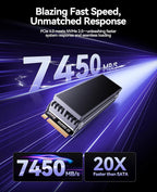 ORICO OSC 2TB M.2 NVMe SSD for Desktop PC, PCIe 4.0 Internal SSD with 7450MB/s Read, TLC NAND, Pre-Installed Pro-Grade Finned Heatsink, Innovative IceArmor Cooling, M.2 2280 Drive