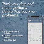 SensorPush HT.w Smart Temperature Sensor & Humidity Sensor - Bluetooth Thermometer and Hygrometer with App Monitoring - Water Resistant Temperature and Humidity Monitor for RV, Basement, Fridge & More