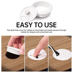 Desk Grommet 2 inch(50mm)8 Pcs, Desk Hole Grommet, Cable Grommet, Desk Hole Cover, Desk Cord Hole Cover, Desk Cable Hole Cover, Desk Wire Hole Insert, Furniture Hole Cover(White Grommet)