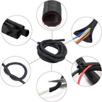 Black Braided Cable Management Sleeves Wire Loom Tubing Cord Protector Self-Wrapping (1/2"-12Feet)