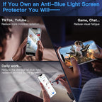 Uyiton Anti-Blue Light for iPhone 14 Screen Protector - Unbreak-Glass Easy to Install Full Coverage Case Friendly Scratch Resistance 9H Tempered Glass Screen Protector for iPhone 14, 2 Pack