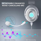 EKSA USB Gaming Headset for PC, Computer Headphones with Detachable Noise Cancelling Microphone, 7.1 Surround Sound, 50MM Driver, Wired Headset with Mic for PS4/PS5, Xbox One, Laptop, Work