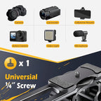 Zeadio Camera Video Rig Cage, Aluminum Filmmaking Movie Making Kit with Top Handle & Arca Type Base and Two 15mm Rod Guide, Compatible with All DSLR Camera and Camcorder