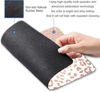 Mouse Pad, Animal Print Mouse Pad Custom Design, Square Waterproof Mouse Pad Non-Slip Rubber Base MousePads for Office Laptop, 9.5"x7.9"x0.12" Inch(Pink Glitter Leopard)