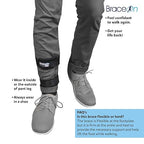 Brace On AFO S-Type - Drop Foot Stabilizer Brace, Moldable, Trimmable, Lightweight Polyethylene, Braces for Women, AFO Brace and Foot Drop Braces, Boot for Injured Foot, Women, Right