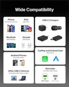 Belkin USB C to USB C Cable 2-Pack, 3.3ft, 60W - Type C Charger, iPhone Charger Cord, Soft, Braided, Flexible for iPhone 16, Galaxy S25, Pixel 9, Airpods, iPad Pro & More, Travel Essentials - Black