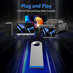 USB 3.0 Flash Drive 32GB 2 Pack, Wooolken High Speed USB 3.0 Thumb Drives Sleek Metal Flash Drives with Keychains, Memory Stick, USB Drive for PC/Computers/Mac/Laptops