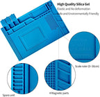 Kaisi S-160 Soldering Mat Insulation Silicone Magnetic Repair Work Station Mat Heat-Resistant for BGA and Gun Soldering Iron, Workbench, Cell Phone Laptop Repair, Size: 17.8 x 11.8 inch