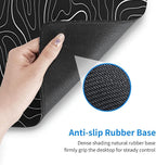 Topographic Contour Extended Big Mouse Pad Large,Gaming Mouse Pad Desk Pad,31.5x11.8 Inch Long Computer Keyboard Mouse Mat Mousepad with 3mm Non-Slip Base and Stitched Edge for Gaming and Office