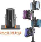 iBOLT TabDock Point of Purchase Clamp Mount - with 4 Tablet Holders Perfect for Multiple delivery Applications (DoorDash, Uber eats, Postmates, etc.) Fits 7 to 10 inch Tablets