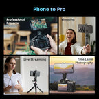 SMALLRIG AC-10 Magnetic Attachable Phone Clamp, with Cold Shoe Mount and 1/4"-20 Threaded Hole, for iPhone 16/15 / 14/13 / 12 Series, 90° Tilt for Recording, Live Streaming - 5283