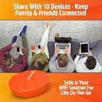 SIMO Solis Lite 4G LTE Mobile Hotspot, Portable WiFi for Travel in 140+ Countries, No SIM Card, No Contract Required, Multi-Carrier Network Wireless Access Point, 10 Devices, 1GB/Month Lifetime Data