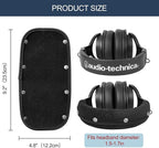GEVO Protective Headband Cover for Audio Technica ATH M50, M50X, M50XBT, M40X M Series, Corsair Virtuoso & More, Machine Washable, No More Flaking Leather, Easy Installation, No Tool Needed | Black