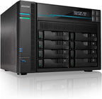 Asustor Lockerstor 8 AS6508T 8 Bay NAS - Network Storage Enclosure, Quad Core 2.1GHz CPU, 8GB RAM DDR4, M.2 NVMe SSD