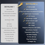 BOYA BOYALINK 2 Wireless Lavalier Microphone for iPhone Camera Android, Mini Lapel Micophone Wireless, 48 KHz 24 Bit, 6mm Mic, 1000ft, 30h Use, Noise Cancelling, Clip on Mic USB-C/Lightning/3.5mm TRS
