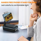 JTEMAN Gifts for Men Women,Cell Phone Stand with Bluetooth Speaker,LED Light,and Lanyard,Cool Tech Gadgets,Unique Birthday Gifts for Men Husband Mom Dad