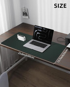 Non-Slip Desk Pad,Mouse Pad,Waterproof PVC Leather Desk Table Protector,Non-Slip PU Leather Desk Blotter, Easy Clean Laptop Desk Writing Mat for Office Work/Home/Decor(Dark Green, 24" x 13.7")