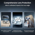 SMARTDEVIL 2+2Pack for iPhone 15 Pro Privacy Screen Protector with Camera Lens Protector,Shatterproof Tempered Glass[True 28°Anti Spy][9H Hardness][Automatic Dust-Elimination Install]