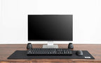Large Extended Gaming Desk Mousepad (800x300x3mm) - Nonslip Rubber Base and Water Spill Resistant Desktop Keyboard Mouse Mat - Anti-Fray Cloth - Black