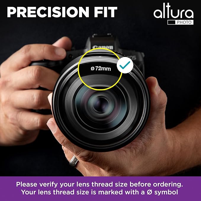 Altura Photo 72mm Lens Filter Kit - Multi-Coated UV Protector, CPL Polarizing and ND Neutral Density Filters + Case for Camera Accessories & Lenses