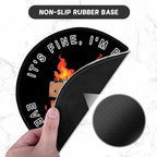 ITNRSIIET Round Mouse Pad with Stitched Edge Premium-Textured Waterproof Non-Slip Rubber Base Desktop Protection Mat Diameter 8.7 inches, Pretty Burning Box