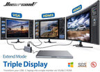 Hiearcool USB C Hub, USB-C Laptop Docking Station, 11IN1 Triple Display Type C Adapter Compatible for Dell Hp Lenovo Windows (2HDMI VGA PD3.0 SD TF Card Reader Gigabit Ethernet 4USB Ports)