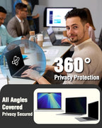 F FORITO Magnetic Privacy Screen Protector Compatible with MacBook Pro 13 inch (2016, 2017, 2018, 2019, 2020, 2021, 2022, M1, M2), Removable 360° Anti Peeping Anti Blue Light Laptop Privacy Shield