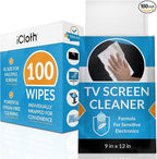 iCloth XL Screen Cleaning Wipes, Lint-Free and Streak-Free, Fast-Drying, Removes Dust, Fingerprints, and Smudges (100 XL Wipes)