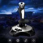 XUMIUZIY PC Flight Joystick Control, USB Wired Flight Stick with Vibration Function and Throttle Control, Universal Simulation Controller Joystick for PC Computer Laptop, 7/8/10/11