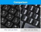 (2PCS) Ukrainian Keyboard Stickers, Ukraine Keyboard Letters Replacement Sticker with White Letter/Black Background, Cyrillic Russian Belarus Keyboard Stickers for Computer Laptop Notebook Desktop